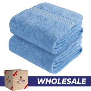 American Soft Linen Bekos 35x70 Inch Jumbo Bath Sheet Set of 2, Wholesale 100% Cotton Turkish Towel Set