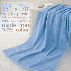 American Soft Linen Bekos 35x70 Inch Jumbo Bath Sheet Set of 2 – Extra Large 100% Cotton Turkish Bath Towels