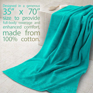 American Soft Linen Bekos 35x70 Inch Jumbo Bath Sheet Set of 2 – Extra Large 100% Cotton Turkish Bath Towels