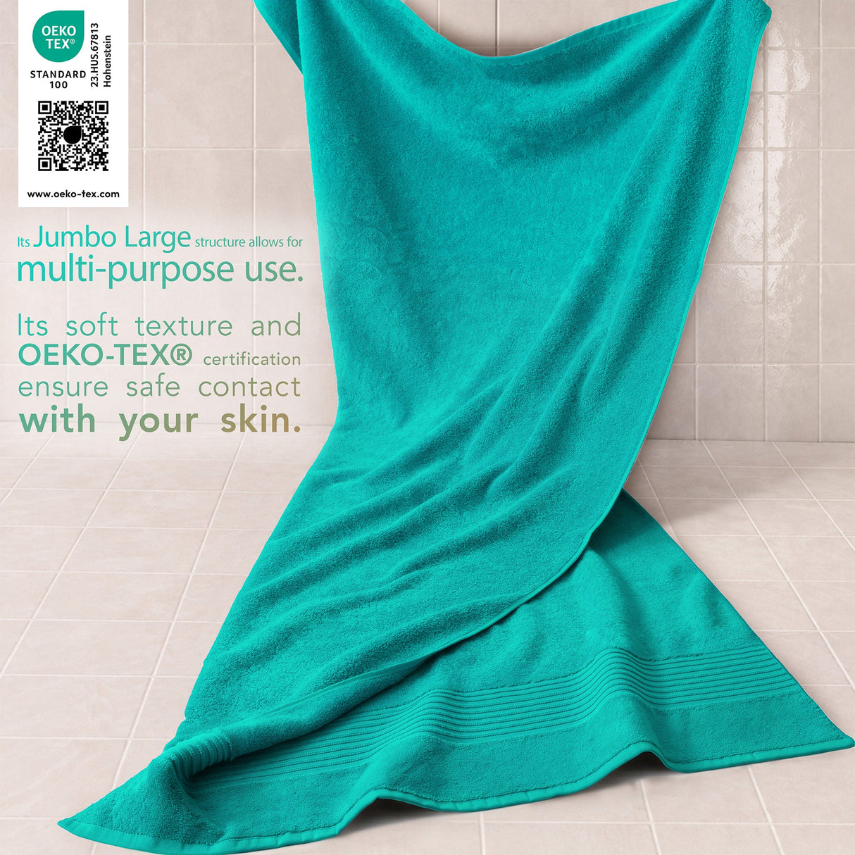 American Soft Linen Bekos 35x70 Inch Jumbo Bath Sheet Set of 2 – Extra Large 100% Cotton Turkish Bath Towels