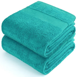 American Soft Linen Bekos 35x70 Inch Jumbo Bath Sheet Set of 2 – Extra Large 100% Cotton Turkish Bath Towels