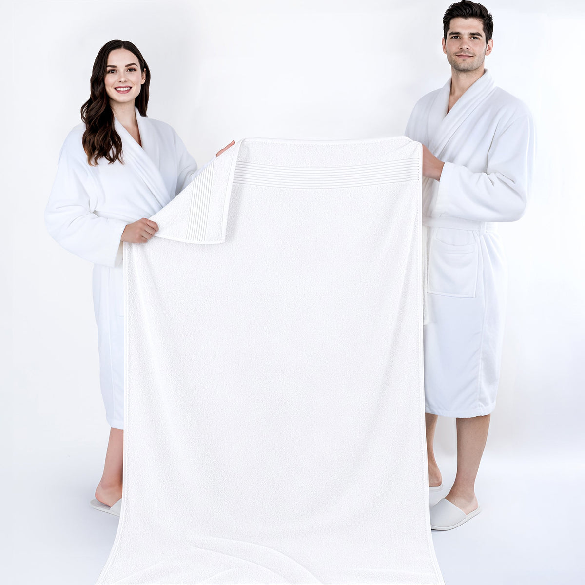 American Soft Linen Bekos 35x70 Inch Jumbo Bath Sheet Set of 2 – Extra Large 100% Cotton Turkish Bath Towels