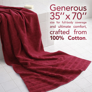 American Soft Linen 35x70 Inch Jumbo Bath Sheet Set of 2 – Extra Large 100% Cotton Turkish Bath Towels
