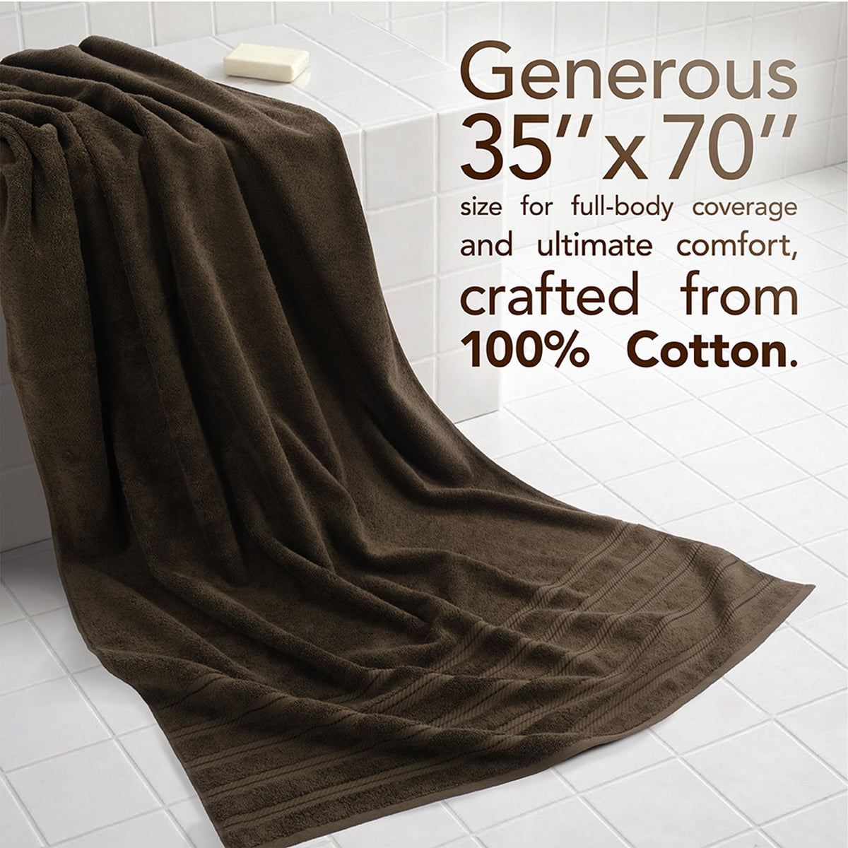 American Soft Linen 35x70 Inch Jumbo Bath Sheet Set of 2 – Extra Large 100% Cotton Turkish Bath Towels