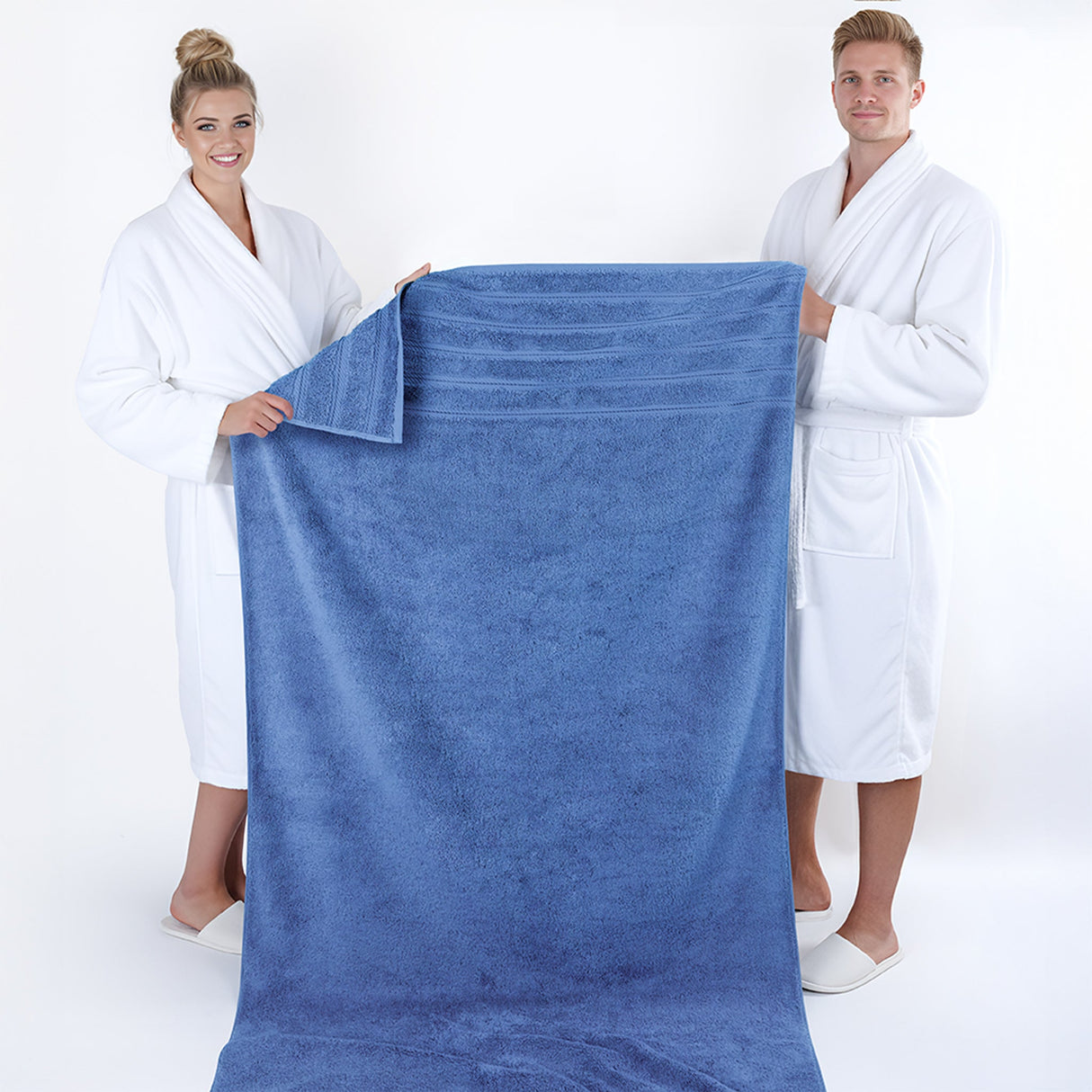 American Soft Linen 35x70 Inch Jumbo Bath Sheet Set of 2 – Extra Large 100% Cotton Turkish Bath Towels