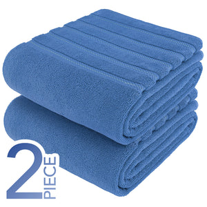 American Soft Linen 35x70 Inch Jumbo Bath Sheet Set of 2 – Extra Large 100% Cotton Turkish Bath Towels
