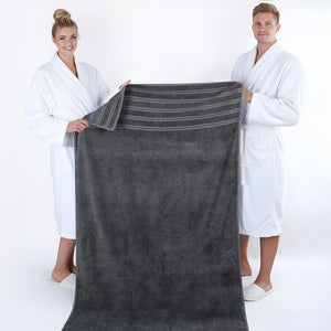 American Soft Linen 35x70 Inch Jumbo Bath Sheet Set of 2 – Extra Large 100% Cotton Turkish Bath Towels