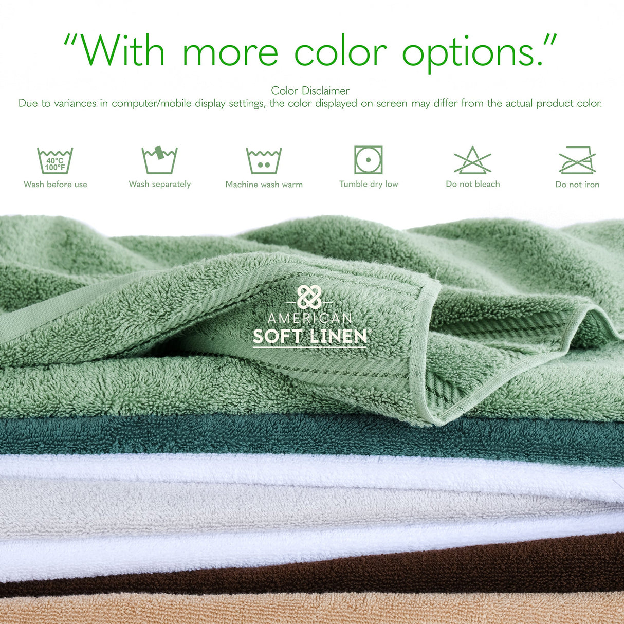 American Soft Linen 35x70 Inch Jumbo Bath Sheet Set of 2 – Extra Large 100% Cotton Turkish Bath Towels