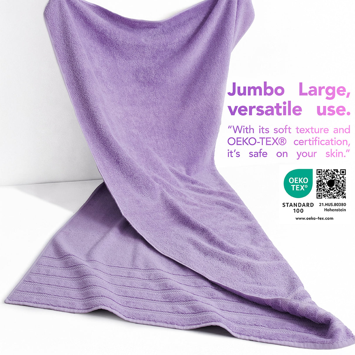 American Soft Linen 35x70 Inch Jumbo Bath Sheet Set of 2 – Extra Large 100% Cotton Turkish Bath Towels