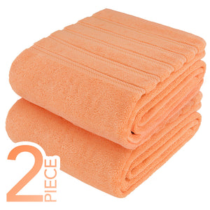 American Soft Linen 35x70 Inch Jumbo Bath Sheet Set of 2 – Extra Large 100% Cotton Turkish Bath Towels