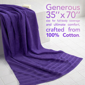 American Soft Linen 35x70 Inch Jumbo Bath Sheet Set of 2 – Extra Large 100% Cotton Turkish Bath Towels