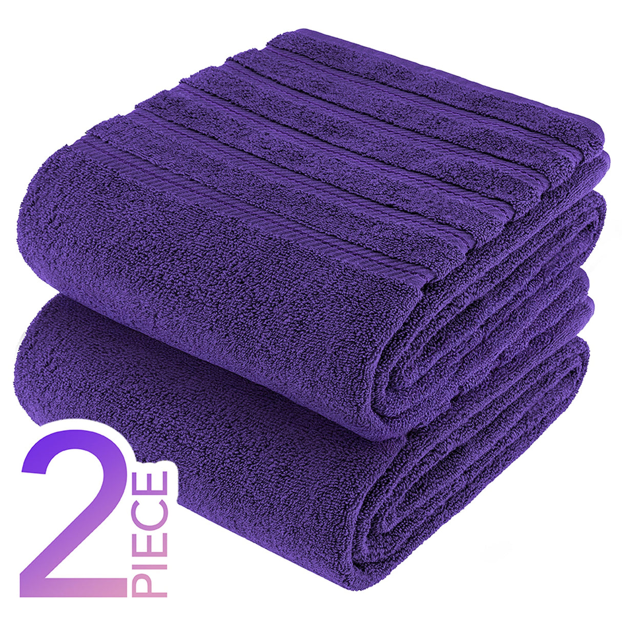 American Soft Linen 35x70 Inch Jumbo Bath Sheet Set of 2 – Extra Large 100% Cotton Turkish Bath Towels