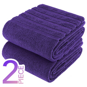 American Soft Linen 35x70 Inch Jumbo Bath Sheet Set of 2 – Extra Large 100% Cotton Turkish Bath Towels