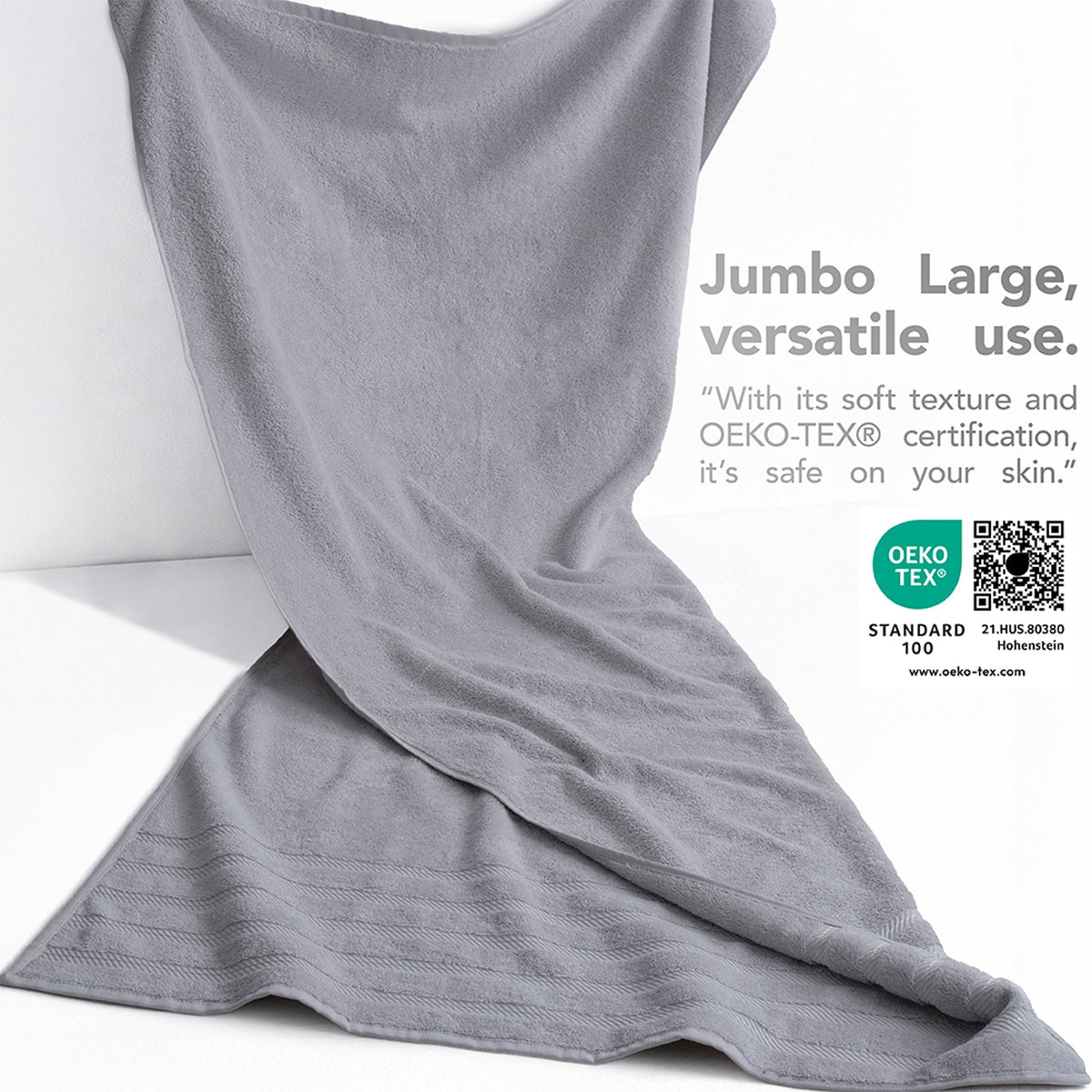 American Soft Linen 35x70 Inch Jumbo Bath Sheet Set of 2 – Extra Large 100% Cotton Turkish Bath Towels