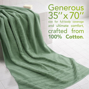 American Soft Linen 35x70 Inch Jumbo Bath Sheet Set of 2 – Extra Large 100% Cotton Turkish Bath Towels