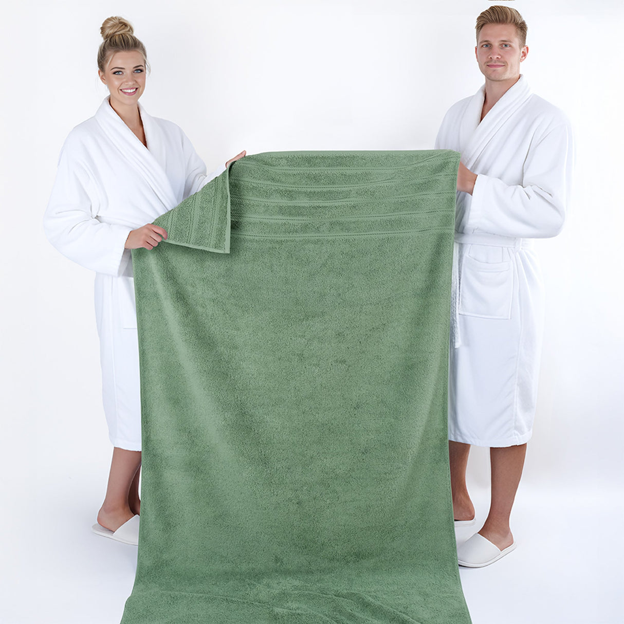 American Soft Linen 35x70 Inch Jumbo Bath Sheet Set of 2 – Extra Large 100% Cotton Turkish Bath Towels