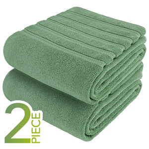 American Soft Linen 35x70 Inch Jumbo Bath Sheet Set of 2 – Extra Large 100% Cotton Turkish Bath Towels