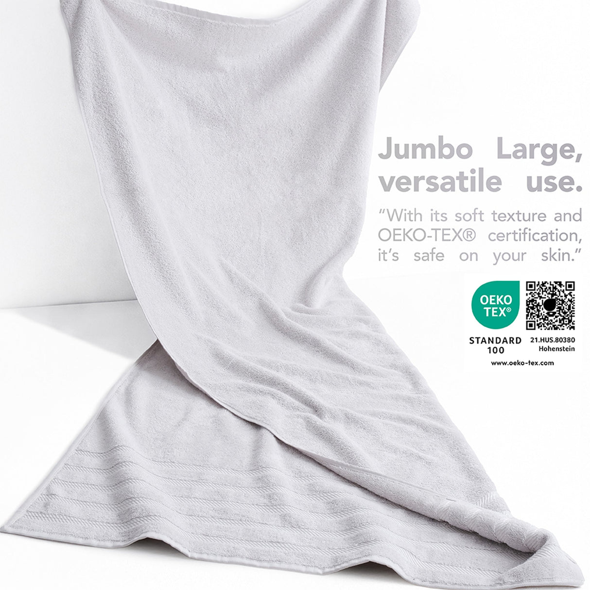 American Soft Linen 35x70 Inch Jumbo Bath Sheet Set of 2 – Extra Large 100% Cotton Turkish Bath Towels