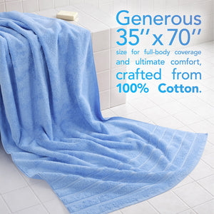 American Soft Linen 35x70 Inch Jumbo Bath Sheet Set of 2 – Extra Large 100% Cotton Turkish Bath Towels