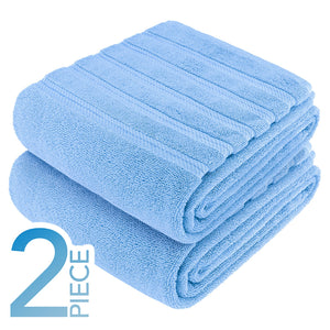 American Soft Linen 35x70 Inch Jumbo Bath Sheet Set of 2 – Extra Large 100% Cotton Turkish Bath Towels