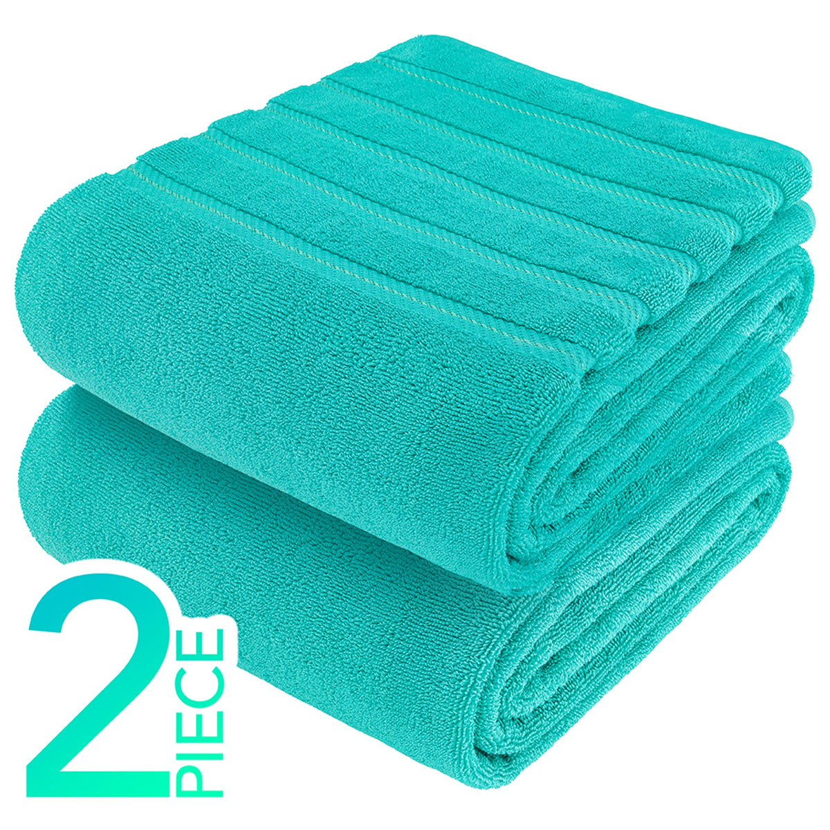 American Soft Linen 35x70 Inch Jumbo Bath Sheet Set of 2 – Extra Large 100% Cotton Turkish Bath Towels