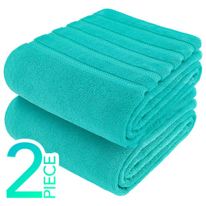 American Soft Linen 35x70 Inch Jumbo Bath Sheet Set of 2 – Extra Large 100% Cotton Turkish Bath Towels