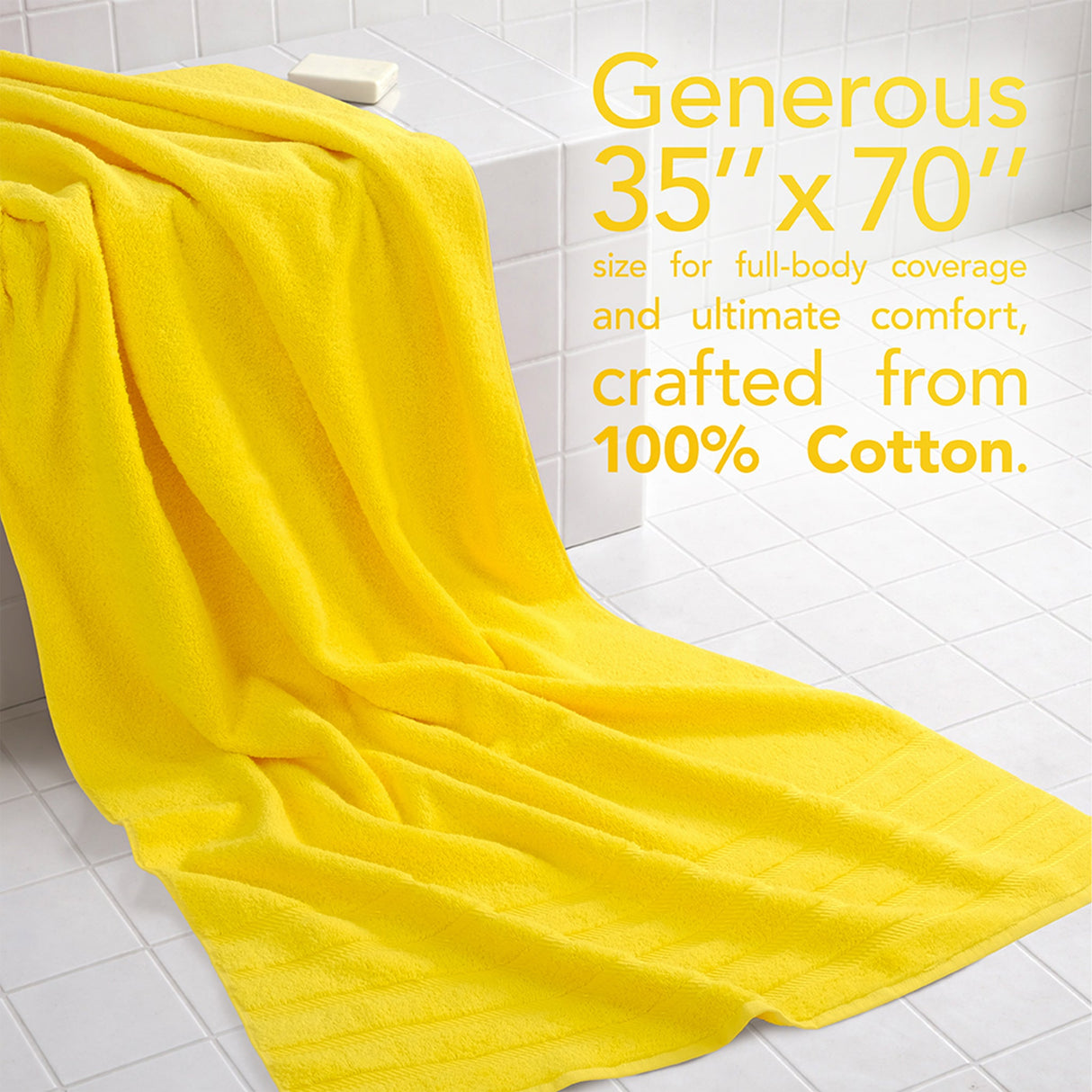 American Soft Linen 35x70 Inch Jumbo Bath Sheet Set of 2 – Extra Large 100% Cotton Turkish Bath Towels