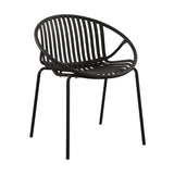 Modern Simple Art Style Patio Dining Chairs with Breathable Design (Set of 2)