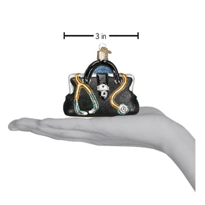 Doctor's Bag Glass Ornament