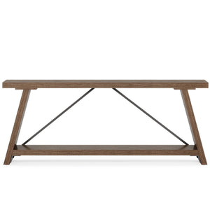 Console Table Extra Long Sofa Table With 2 Tier Shelves For Living Room