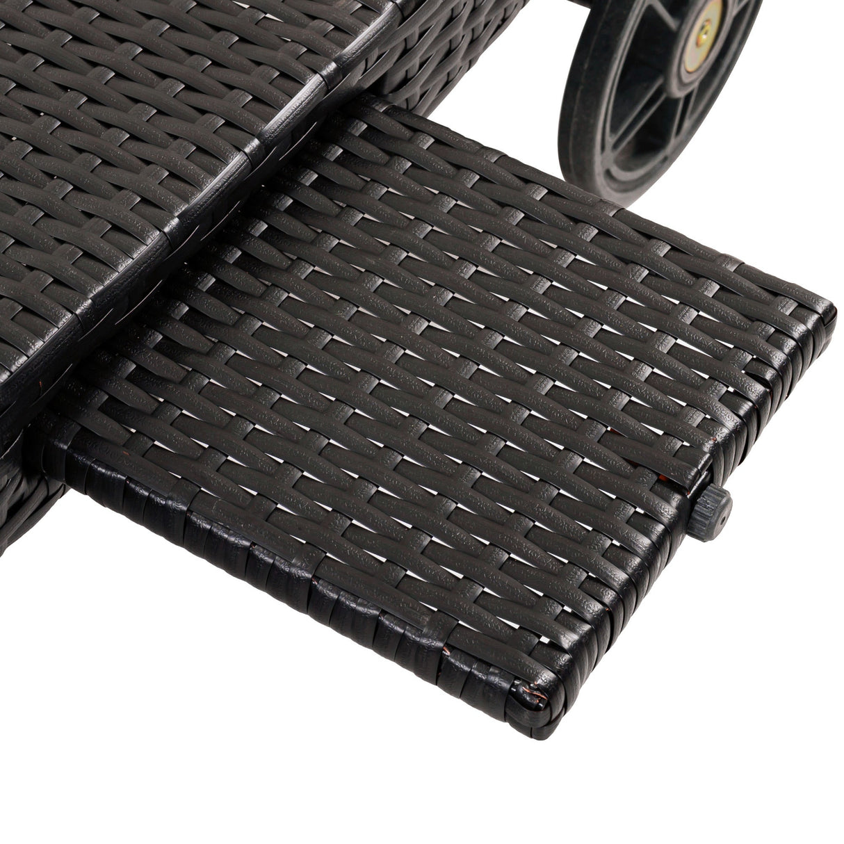 K&K 80'' Patio Wicker Chaise Lounge Chairs Set of 2