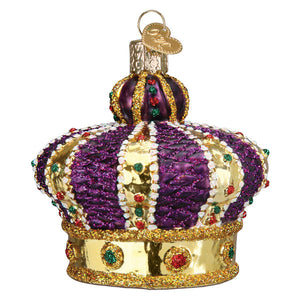 Crown Of Royalty Glass Christmas Ornament