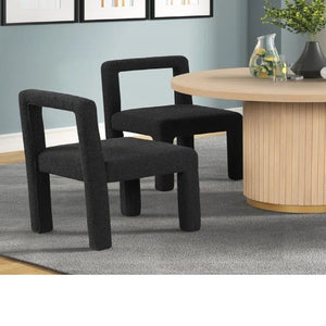 Dining Chairs With Square Open Back (Set of 2)