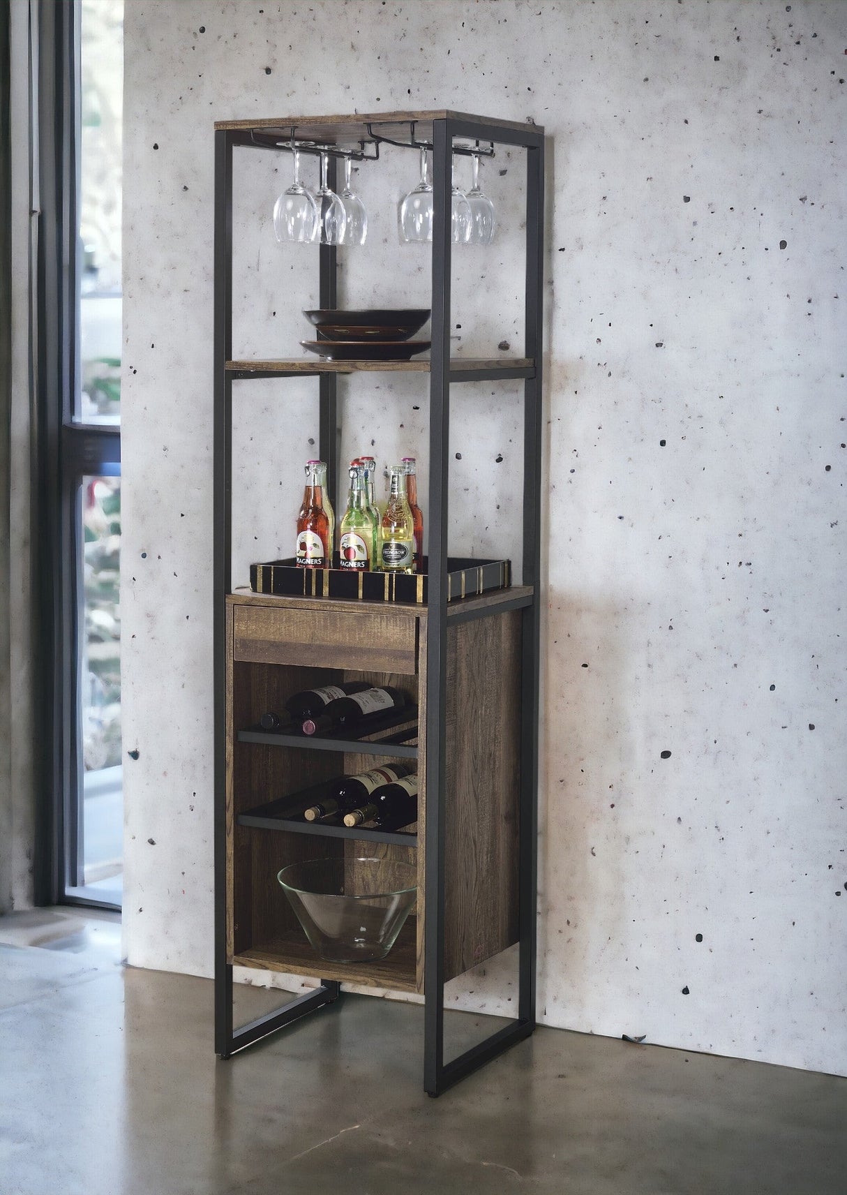 Narik Weathered Wine Rack
