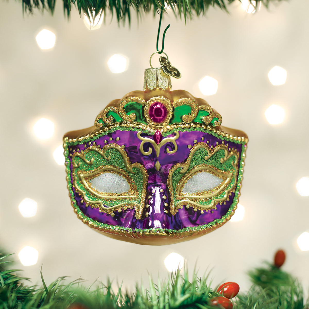 Mardi Gras Mask Ornament 3x3x2.5 by Old World Christmas