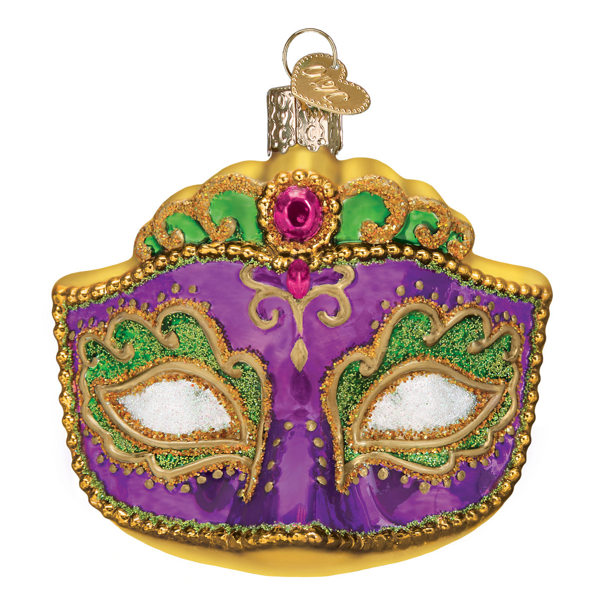 Mardi Gras Mask Ornament 3x3x2.5 by Old World Christmas
