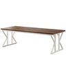 Rectangular Dining Table With X Trestle Metal Legs