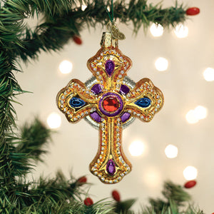 Ornate-Cross-Ornament-Christmas-Ornaments