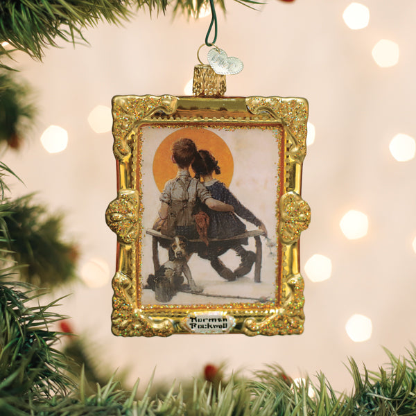 Norman-Rockwell-Boy-&-Girl-Ornament-Christmas-Ornaments
