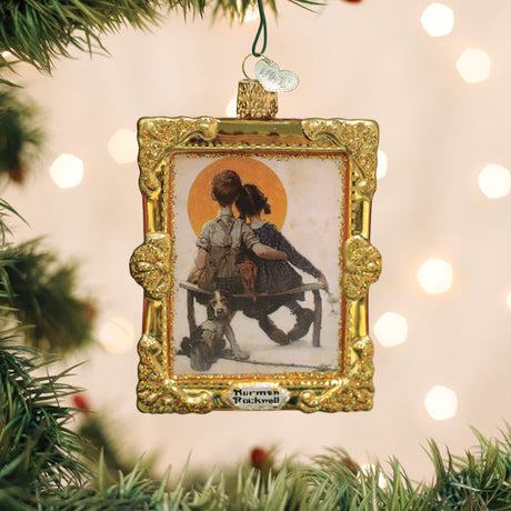 Norman-Rockwell-Boy-&-Girl-Ornament-Christmas-Ornaments