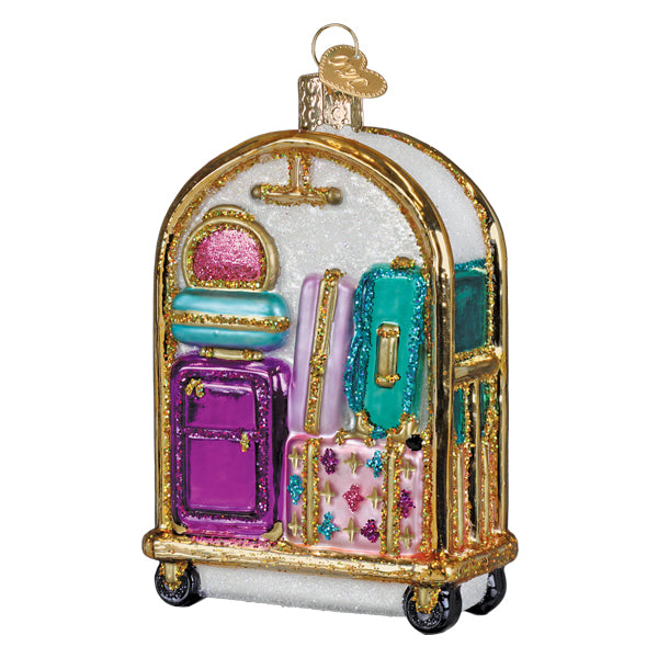Hotel Luggage Cart Ornament