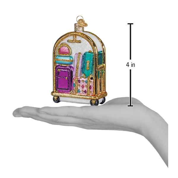 Hotel Luggage Cart Ornament