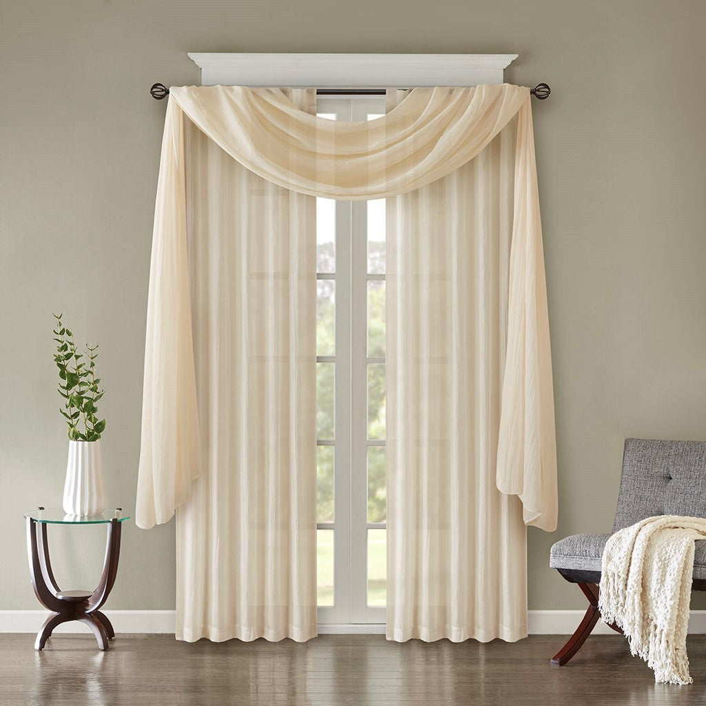 Solid crushed curtain panel pair(2 pcs window panels)