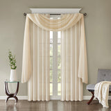 Solid crushed curtain panel pair(2 pcs window panels)