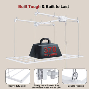 Overhead Garage Storage Rack 3x6 FT for High Ceilings