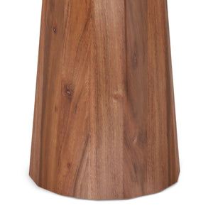 Handcrafted Wooden Accent Table with Sculptural Design - Choice of Color