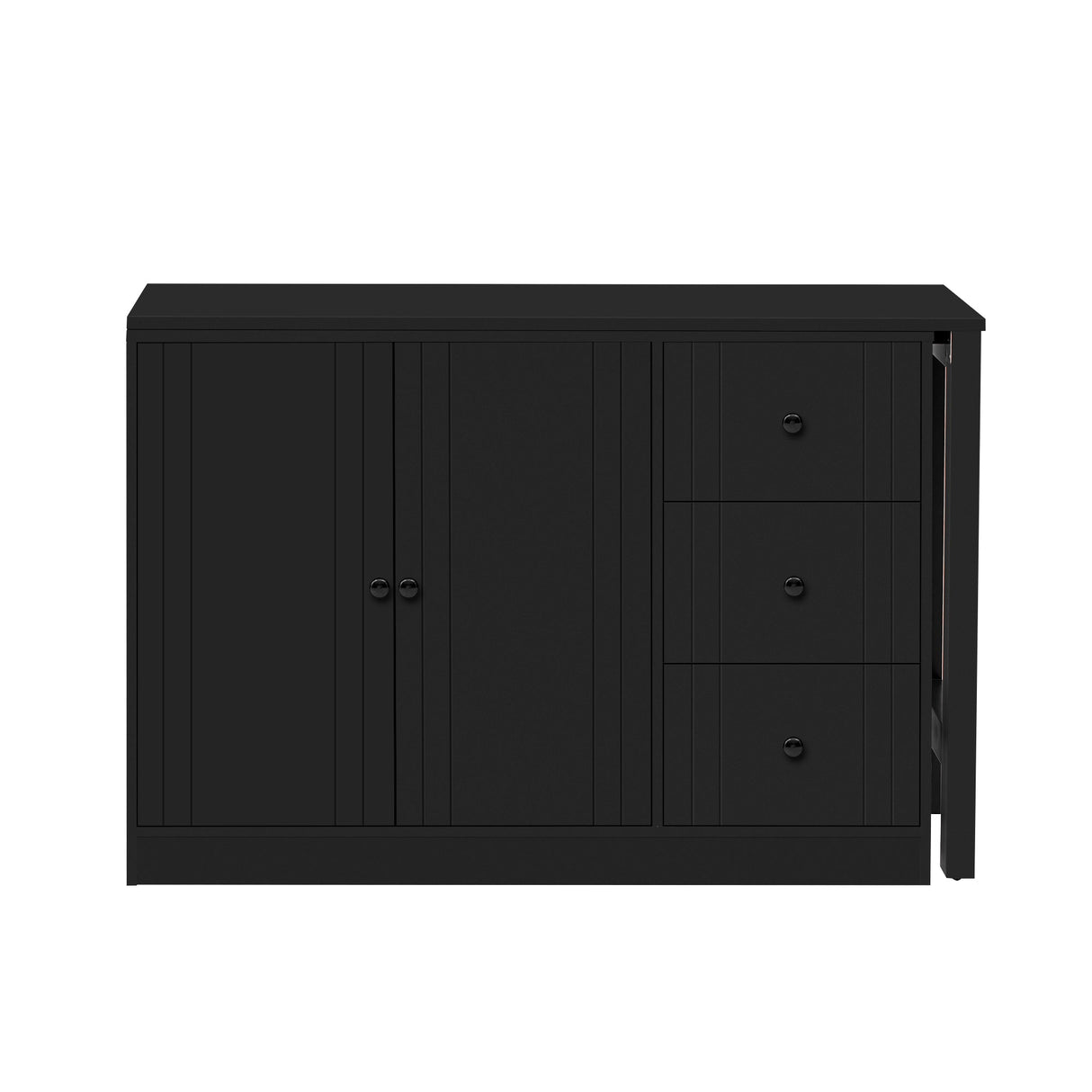 U Style 89.7'' Wooden Sideboard with Extendable Table