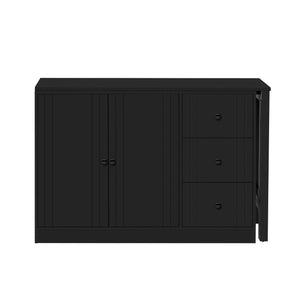U Style 89.7'' Wooden Sideboard with Extendable Table
