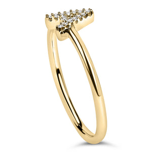 10K Yellow Gold Diamond Accent Initial “A-Z” Ring