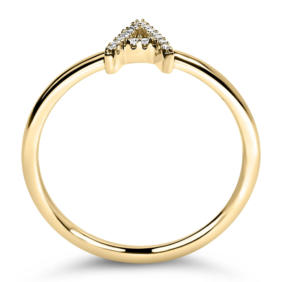 10K Yellow Gold Diamond Accent Initial “A-Z” Ring